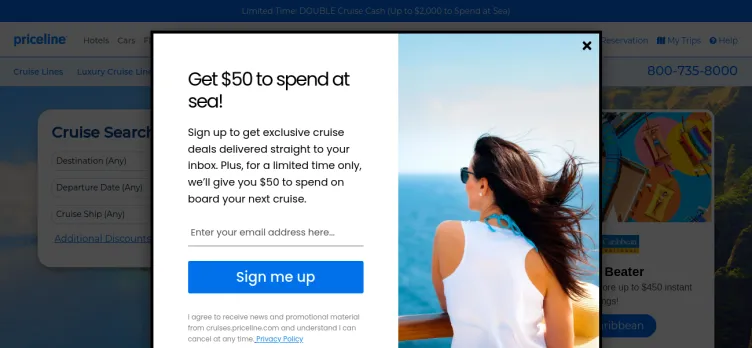 Screenshot Priceline Cruises