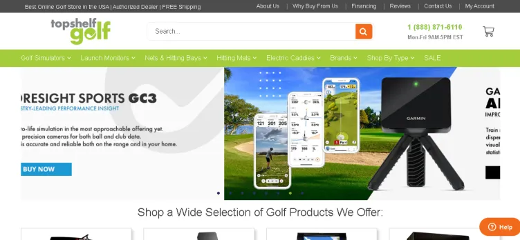 Screenshot TopshelfGolf.com