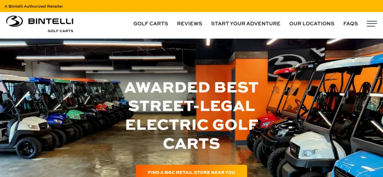 Screenshot Bintelli Golf Carts