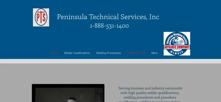 Screenshot Peninsula Technical Services