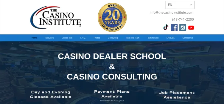 Screenshot The Casino Institute