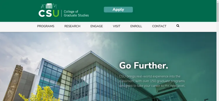 Screenshot College of Graduate Studies