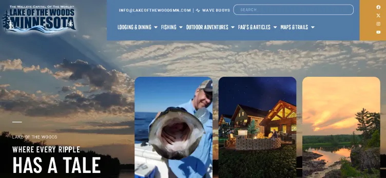 Screenshot LakeOfTheWoodsMN.com