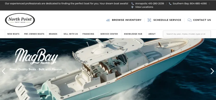 Screenshot North Point Yacht Sales