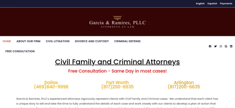 Screenshot MyLawyersDFW.com