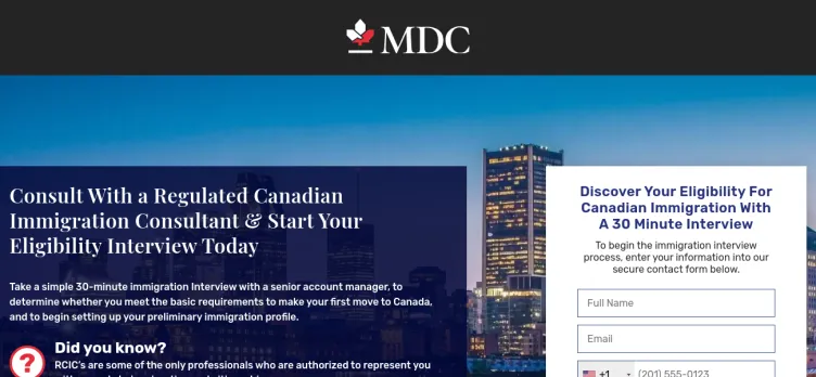 Screenshot MDC Canada