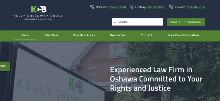 Screenshot www.oshawalawyers.com