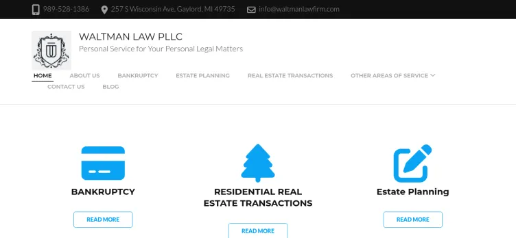 Screenshot Waltman Law Firm