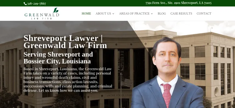 Screenshot Greenwald Law Firm