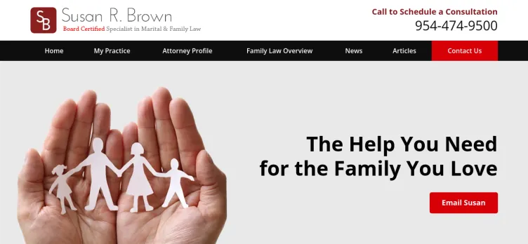 Screenshot Susan Brown Law