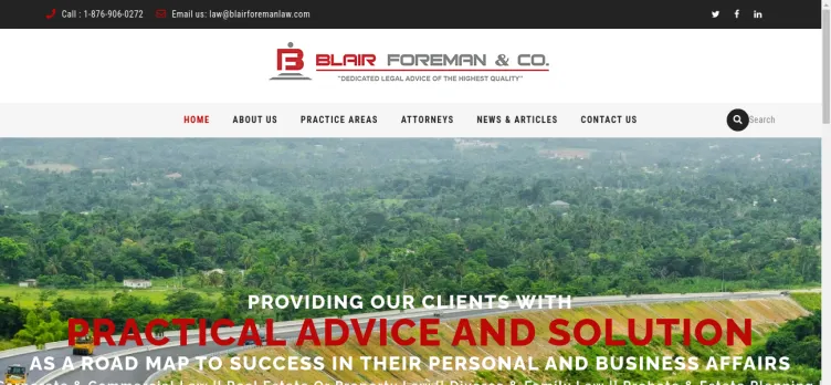 Screenshot Blair Foreman & Co.