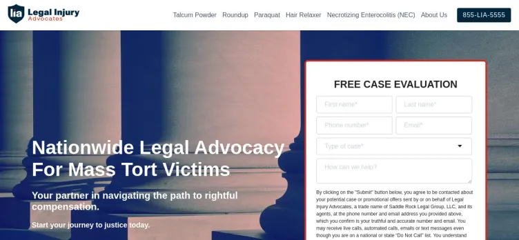 Screenshot Legal Injury Advocates