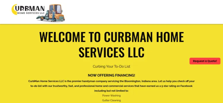 Screenshot CurbmanHomeServices.com