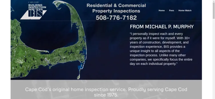 Screenshot Cape Cod Home Inspections