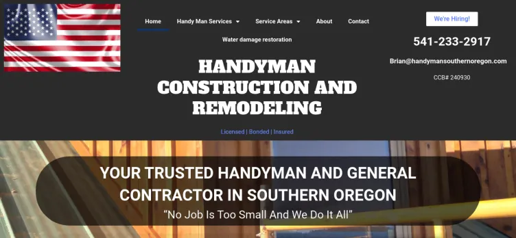 Screenshot HandymanSouthernOregon.com