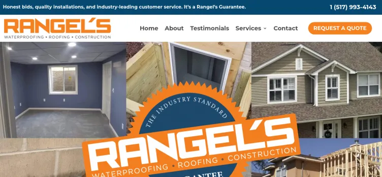 Screenshot RangelsWaterproofing.com