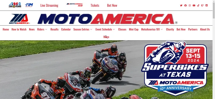 Screenshot MotoAmerica