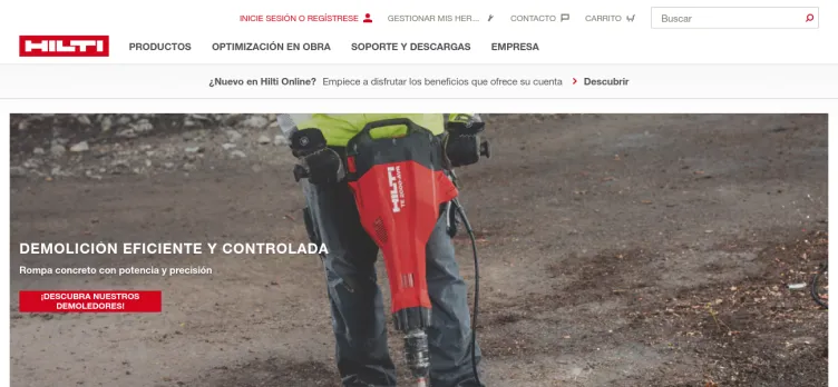 Screenshot Hilti.com.mx