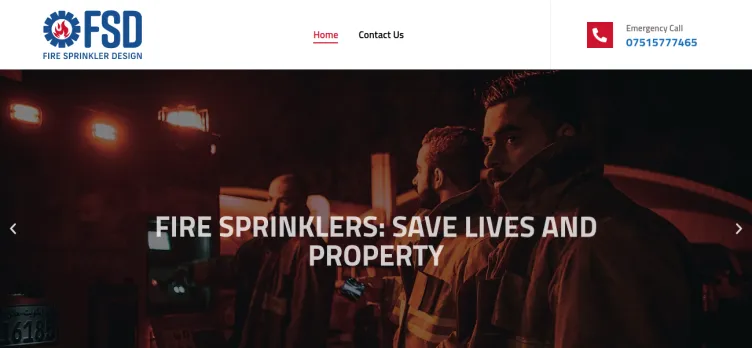 Screenshot FireSprinklerDesign.co.uk