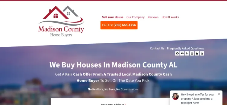 Screenshot Madison County House Buyers