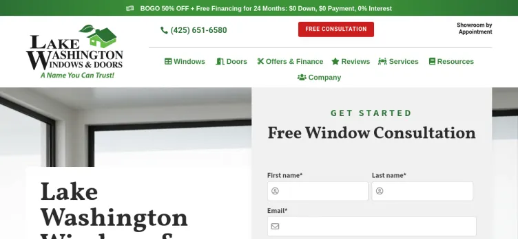 Screenshot LakeWashingtonWindows.com