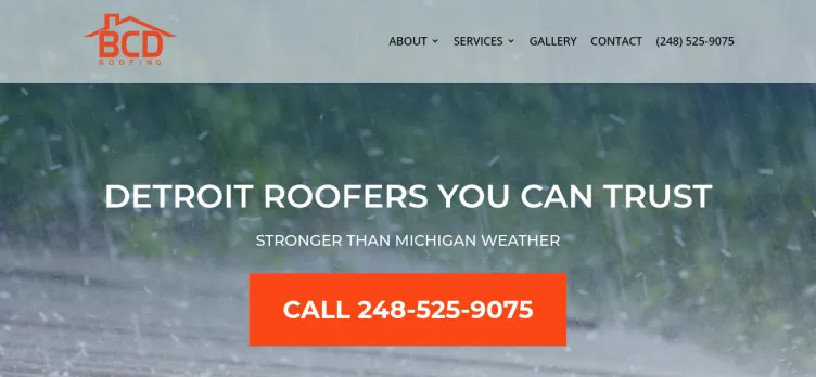 Screenshot BCD Roofing