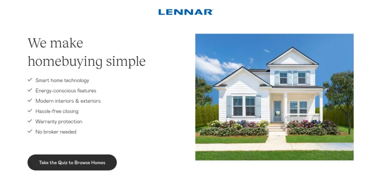 Screenshot Lennar.com