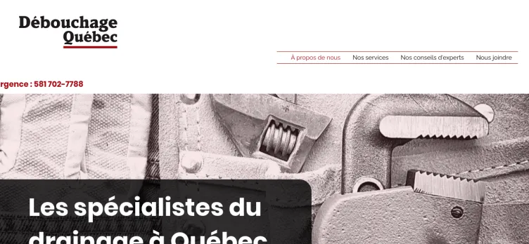 Screenshot DebouchageQuebec.com