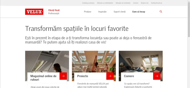 Screenshot Velux.ro