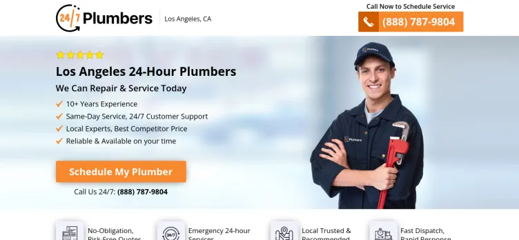 Screenshot 24-7Plumbers.com