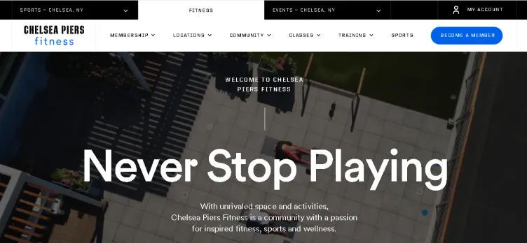 Screenshot Chelsea Piers Fitness