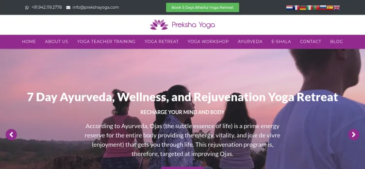 Screenshot Preksha Yoga