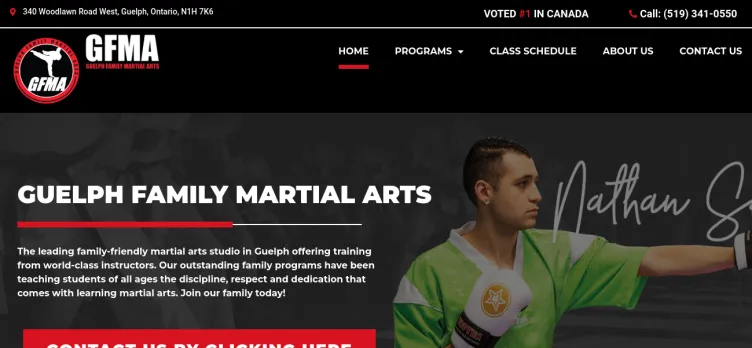 Screenshot Guelph Family Martial Arts