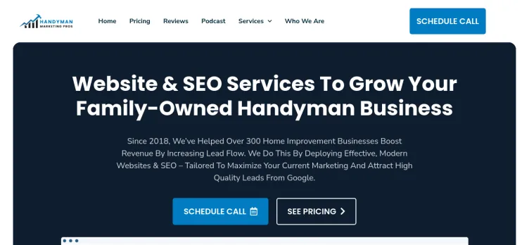 Screenshot Handyman Marketing Pros