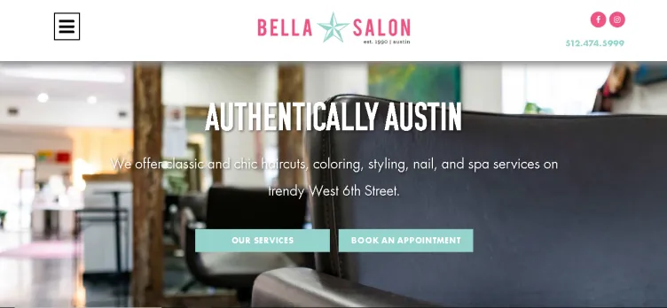 Screenshot Bella Salon