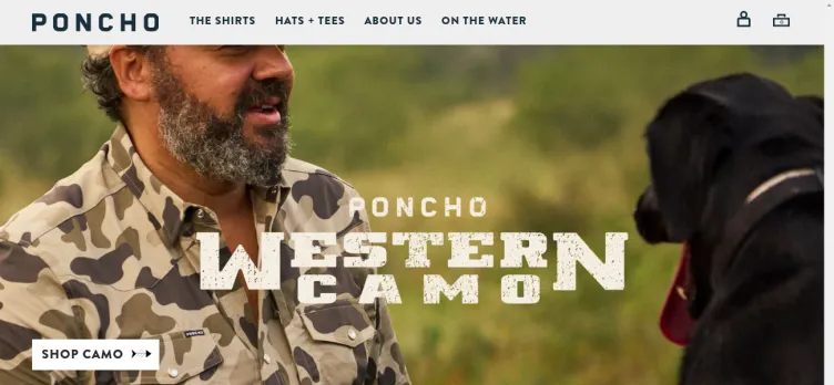 Screenshot PonchoOutdoors.com