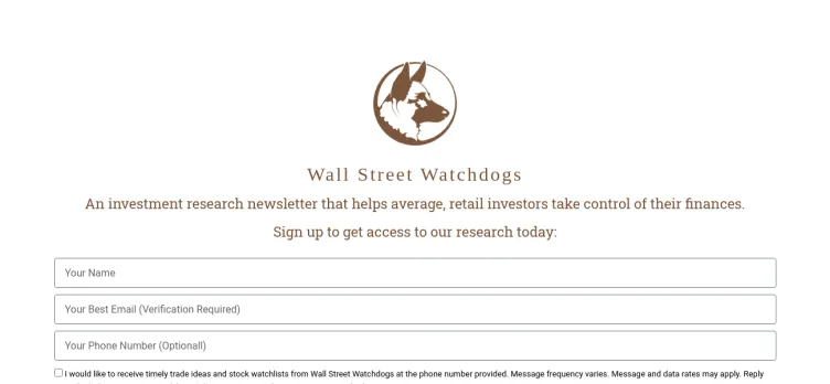 Screenshot Wall Street Watchdogs