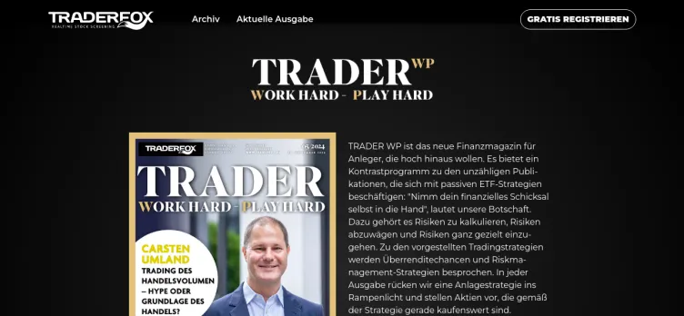 Screenshot Trader WP