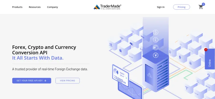 Screenshot TraderMade