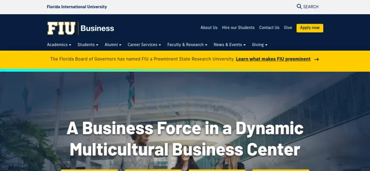 Screenshot FIU Business