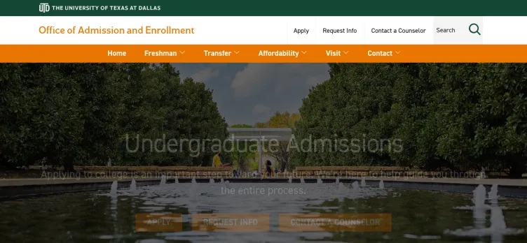 Screenshot UTDallas.edu