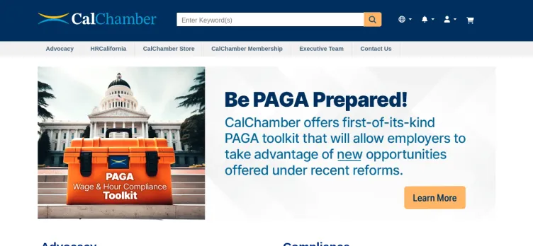 Screenshot CalChamber.com