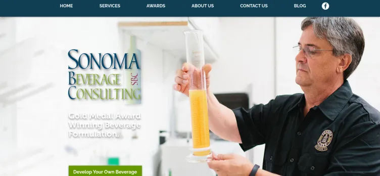 Screenshot Sonoma Beverage Consulting