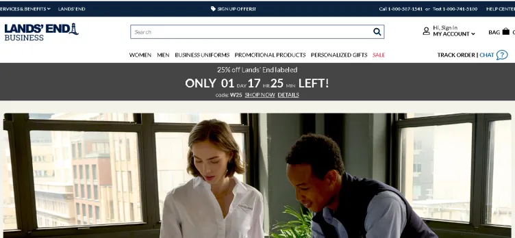 Screenshot LandsEnd.com