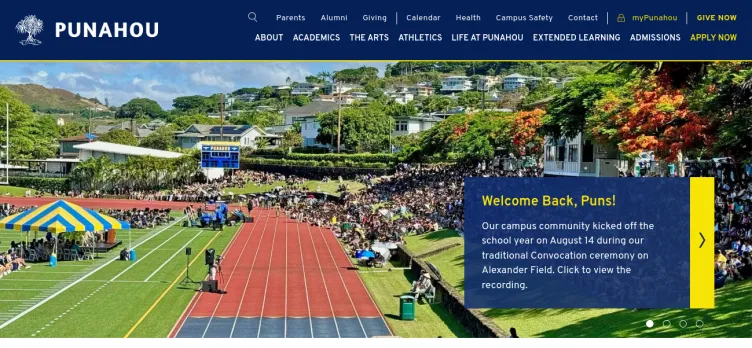 Screenshot Punahou.edu