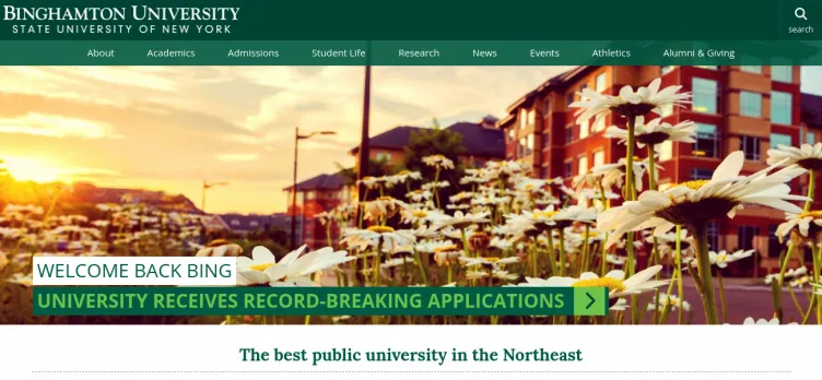 Screenshot Binghamton.edu