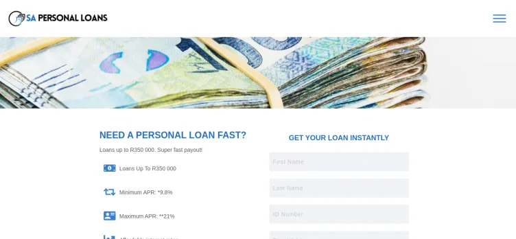 Screenshot Personal Loans