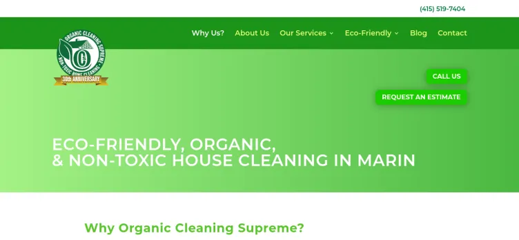 Screenshot Organic Cleaning Supreme