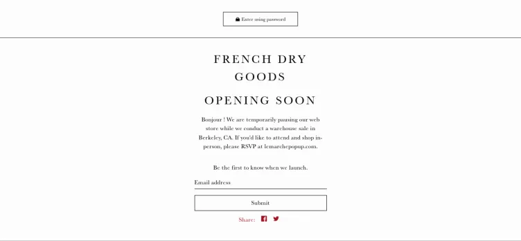 Screenshot French Dry Goods