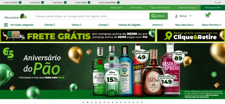 Screenshot PaoDeAcucar.com